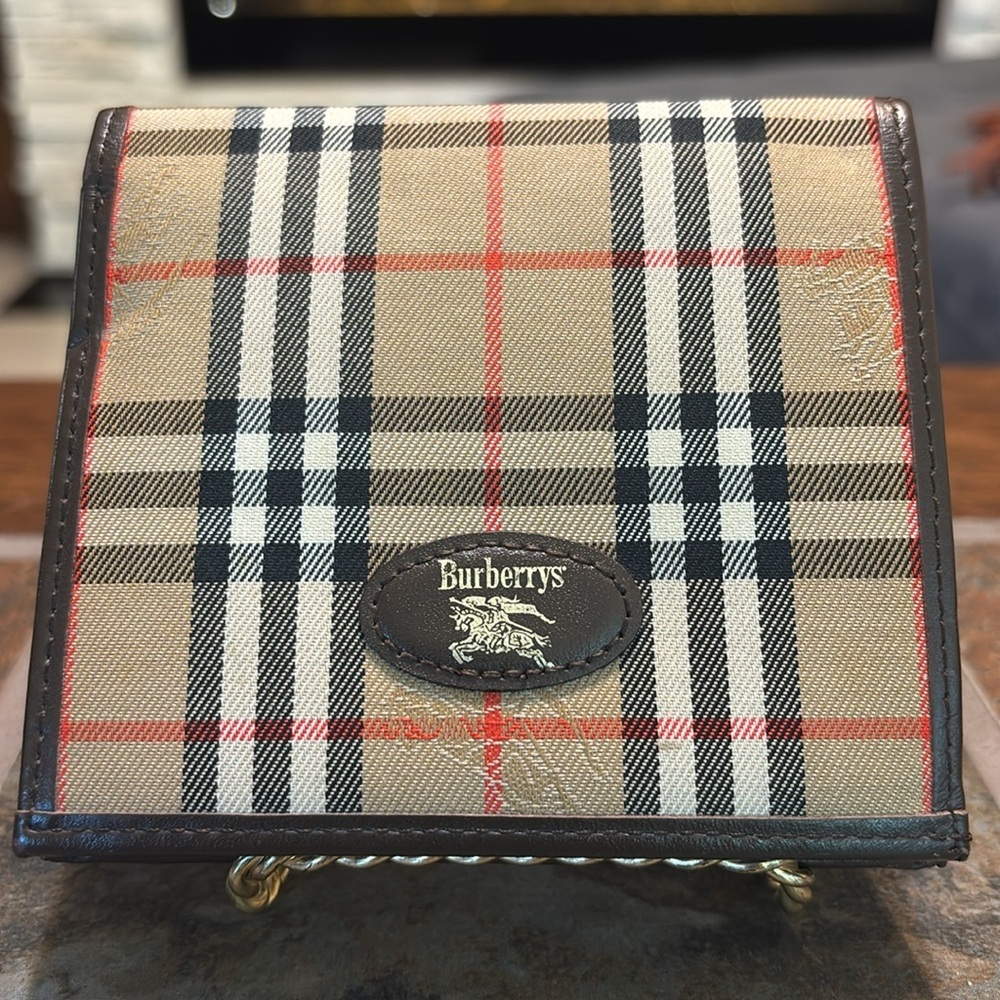 Burberry Bifold Kisslock Compact Wallet